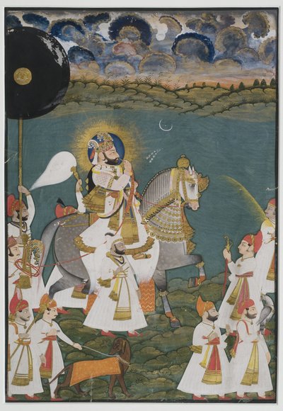 Portrait of Maharana Bhim Singh of Udaipur on Horseback (detail) by Ghasi Ghasi